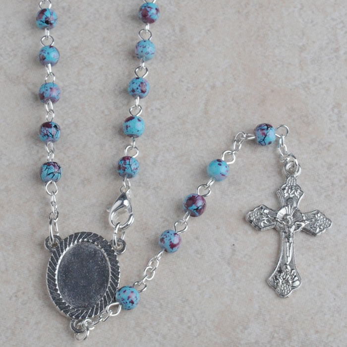 ,galss beads rosary